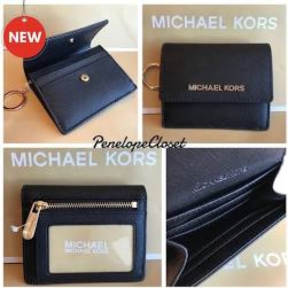 michael kors card case id key holder
